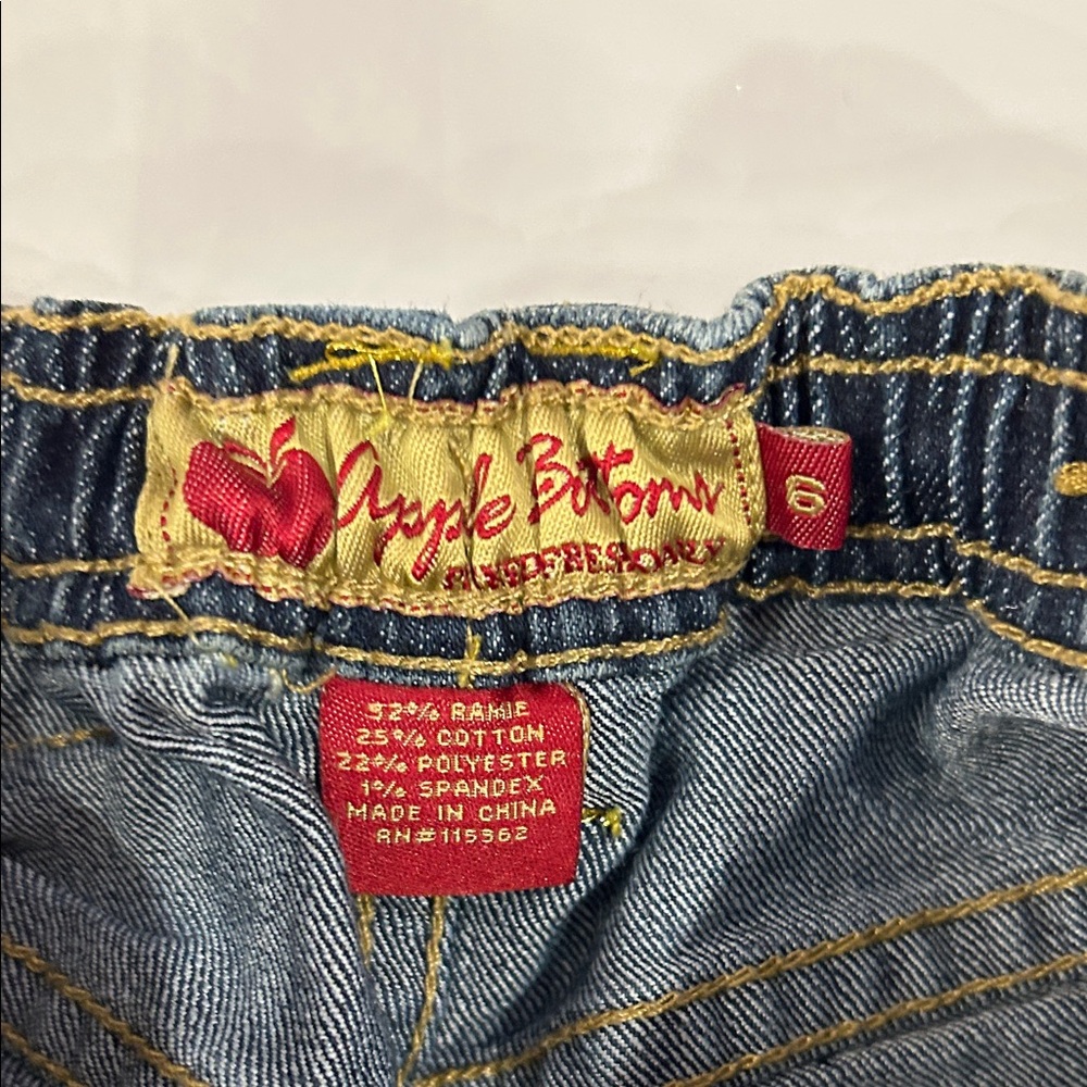 Apple Bottoms Kids Jeans - Dark Blue with Gold Accents - Picture 4 of 10